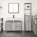 Conjunto de mueble de baño de 2 piezas  Gris Sonoma de madera elaborada