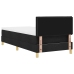 Cama Box Spring  con Colchón Negra 100x200 cm Tela