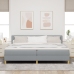 Cama con Box Spring  con Colchón Gris Claro 200x200 cm Tela