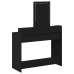 Mesa de tocador  con luces LED, Roble Negro, 100x41x140 cm