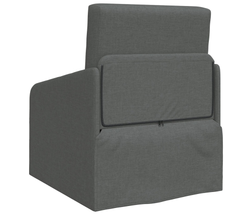 Sofá Cama de Piso  2-en-1 Gris Oscuro 65x80x83 cm Tela