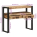 Mesas Auxiliares  Negras 90x33x75 cm de Madera Maciza de Mango y Metal