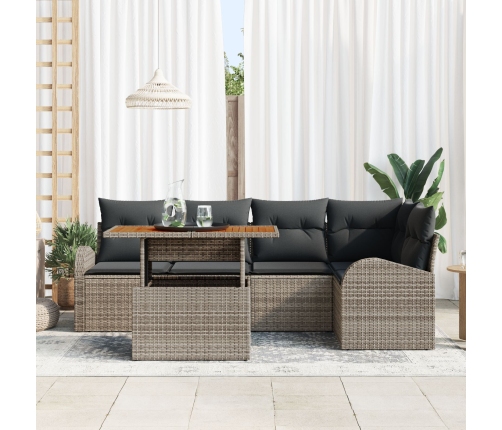 Conjunto de Sofá de Jardín  Set de 6 Gris