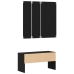 Conjunto de Muebles para Pasillo  en Madera Ingenierizada de Roble Negro