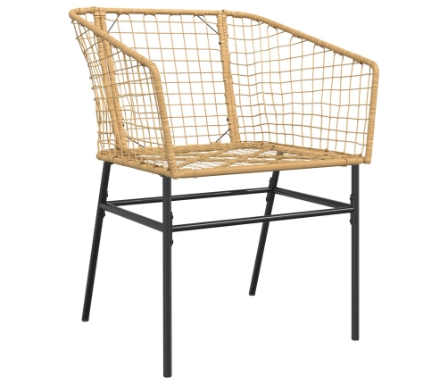 Conjunto de Comedor de Jardín de 9 Piezas Marrón Poliratán