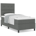 Cama de Base de Resorte  con Colchón Gris Oscuro 100x200 cm Tela