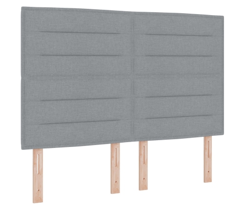 cabecero  Diseño Lines Gris Claro 140 cm Tela