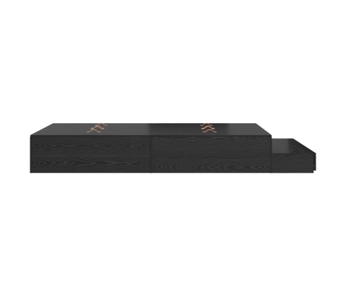 Estructura de Cama de Almacenamiento  Roble negro Madera Sólida