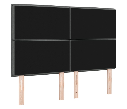 Cabecero  Diseño Línea Gris Oscuro 160 cm Tela