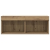 Gabinetes para TV de  con luces LED 2 piezas en roble artesanal 80x30x30 cm