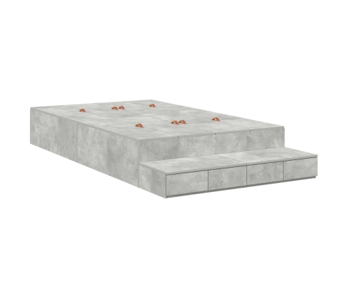 Estructura de Cama  Gris Concreto 120x200 cm
