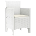 Silla de Jardín  Set de 4 Blanco Poliratán Estándar Apilable