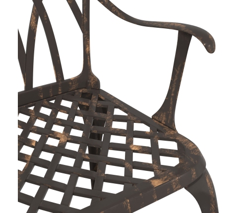 Sillas de jardín  de 2 pcs en bronce de aluminio fundido