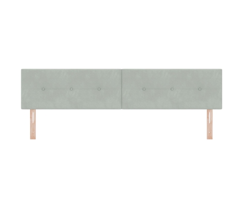 Cabecera VidaXL Acolchada Gris Claro de 200 cm en Terciopelo