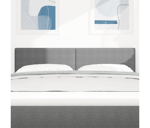 Cabecero  Diseño Simple Gris Claro 160 cm Tela de Corduroy