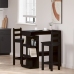 Mesa de Bar de Roble Negro con Estante de Almacenamiento, 100x50x101.5 cm
