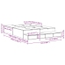 Estructura de cama con almacenamiento  Roble artesanal