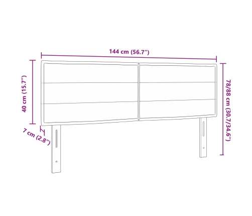 Cabecero diseño Lines Crema 140 cm tela