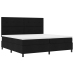 Cama con Base y Colchón Negro 200x200 cm Tela