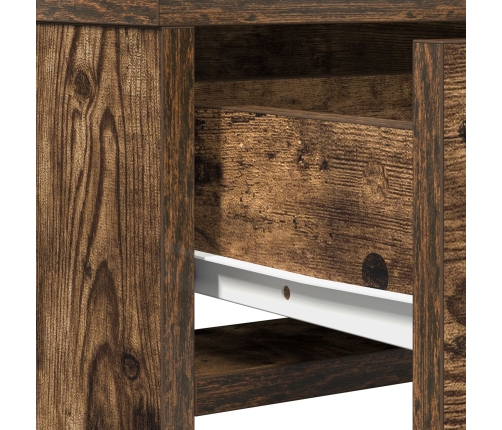 Mesa de tocador  con luces LED en roble ahumado 50x41x135 cm