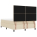 Cama Box Spring  con Colchón y Banco Crema 140x190 cm Tela