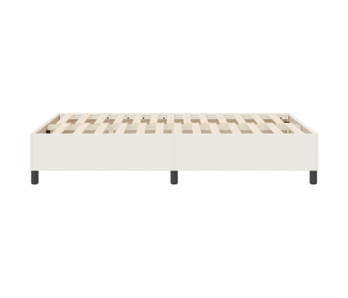 Cama con Base de Muelles  Crema Doble Pequeña Tela de Pana