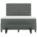 Cama con Box Spring  con Colchón y Banco Gris Oscuro 160x200 cm Tela