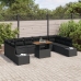Conjunto de Sofá de Jardín  Conjunto de 11 Negro Ratán