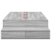 Marco de Cama con Almacenamiento  Gris sonoma Madera elaborada