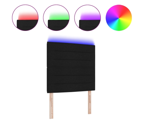 Cabecera LED  Diseño de Líneas Negra 100 cm Tela