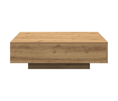 Mesa de café  Artisan de 100x100x31 cm en madera de ingeniero color roble