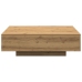 Mesa de café  Artisan de 100x100x31 cm en madera de ingeniero color roble