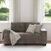 Sofá Loveseat  Gris Oscuro de 120 cm en Cuero Sintético
