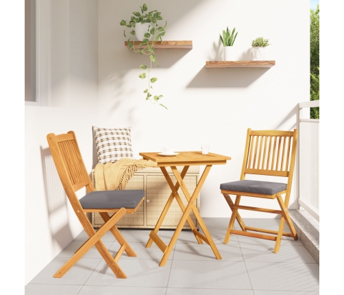 Conjunto de Bistro de Jardín de 3 Piezas  en Madera Sólida de Acacia
