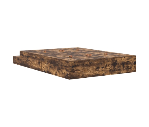 Estructura de Cama con Almacenamiento  Roble Ahumado Madera