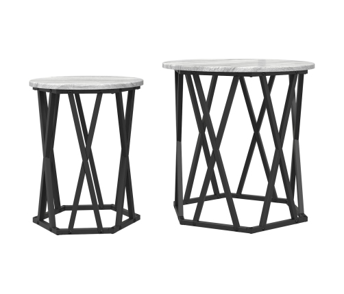 Mesas Laterales  2 pcs Gris Sonoma Madera Ingenierizada
