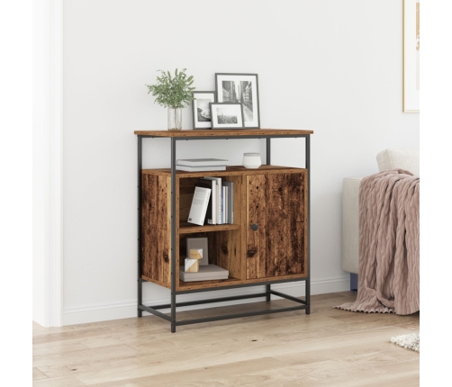 Aparador de Madera Vieja 69x35x80 cm de Madera Ingenierizada y Acero