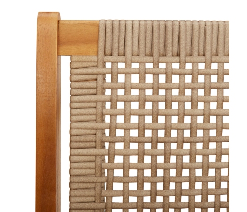 Banco de Jardín  Beige 122x76x73.5 cm Madera de Acacia