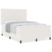 Cama con Box Spring  con Colchón Crema 160x200 cm Tela de Pana