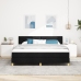 Cama Box Spring  con Colchón Negra 180x200 cm Tela
