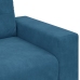 Sofá Loveseat  Azul 120 cm de Terciopelo