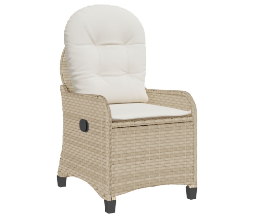 Sillón Recliner con Cojín Beige de Poliratán