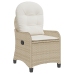 Sillón Recliner con Cojín Beige de Poliratán