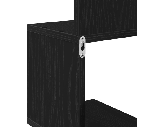 Estante de esquina  Negro Roble 20x20x127,5 cm Madera Elaborada