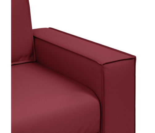 Sillón  Rojo Vino 59 cm de Cuero Sintético