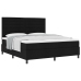 Cama Box Spring  con Colchón Negro Súper King Tela