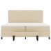Cama con Somier  con Colchón y Banco Color Crema 200x200 cm Tela