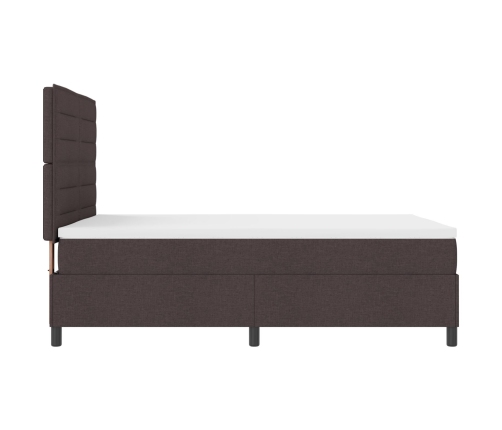 Cama con Box Spring y Colchón Gris Oscuro 140x200 cm Tela