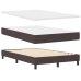 Cama con Somier y Colchón & Banco Marrón Oscuro 120x200 cm Tela