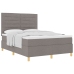 cama con colchón  Box Spring Taupe 140x190 cm tela